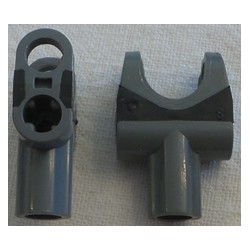 LEGO x1192cx3 Technic Connector 2 x 3 with Ball Socket and Axle Socket with Black Rubber Insert (47326px3)