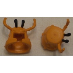 LEGO 25748bd01 Minifig Headgear Mask Lobster Head with Long Antennae and Black Protruding Eyes Pattern