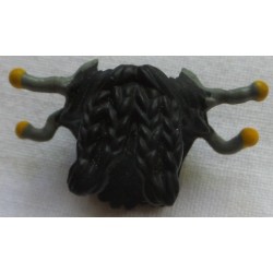 LEGO 95224bd01 Minifig Beard, Braided with Hair in Back and Four Gray and Yellow Ends