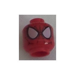 LEGO 3626cbd0786 Minifig Head Alien with Spider-Man Black Webbing, Large White Eyes with Black Borders