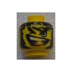 LEGO 3626bpx176 Minifig Head with Black Bangs, Sideburns, and Wide Grin Pattern