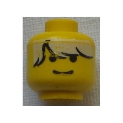 LEGO 3626bp62 Minifig Head with Ice Planet Messy White Hair