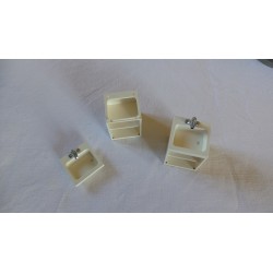 LEGO 839 et 840 	Homemaker Washbasin Base 4 x 4 x 4 and Sink