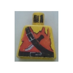 LEGO 973p3a Minifig Torso with Pirate Ragged Shirt and Dagger Pattern (without arms, hook and hand)