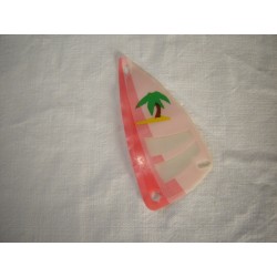 LEGO x66px9 Minifig Wing 6 x 12 with Palm Tree on Pink Background Pattern