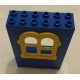 LEGO 3980c02 x637c02 Fabuland Building Wall 2 x 6 x 7 with Yellow Squared Window