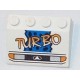 LEGO 3297px9 Slope Brick 33 3 x 4 with 'Turbo' Text and Headlights Pattern