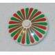 LEGO 3960p01 Round Dish 4 x 4 Inverted with Red and Green Petals Pattern