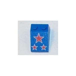 LEGO 3298p21 Slope Brick 33 3 x 2 with Red Stars Pattern
