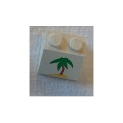 LEGO 3039px40 Slope Brick 45 2 x 2 with Palm Tree Pattern