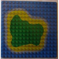 LEGO 3867p01 Baseplate 16 x 16 with Island and Water Pattern