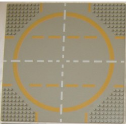 LEGO 6099p03 Baseplate 32 x 32 Road 9-Stud Landing Pad with Yellow Circle