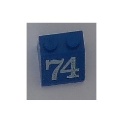 LEGO 3039px39 Slope Brick 45 2 x 2 with White 74 Pattern