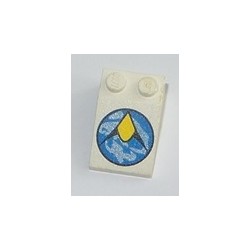 LEGO 3298p10 Slope Brick 33 3 x 2 with Explorien Logo Pattern 