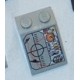 LEGO 3298px10 Slope Brick 33 3 x 2 with Silver Circuitry Pattern 