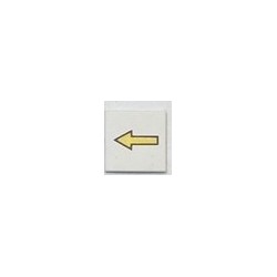 LEGO 3068bp08 Tile 2 x 2 with Yellow Arrow with Black Border Pattern