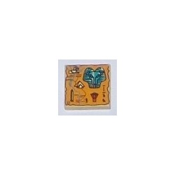 LEGO 3068bpx21 Tile 2 x 2 with Orange Map and Hieroglyphs, 20 Pattern