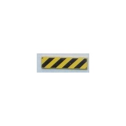 LEGO 2431p52 Tile 1 x 4 with Danger Stripes Black Pattern