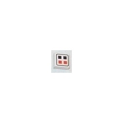 LEGO 3070bp06 Tile 1 x 1 with Red and Black Buttons Pattern