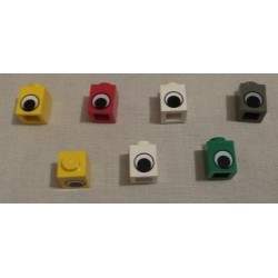 LEGO 3005pe1 Brick 1 x 1 with Eye Pattern