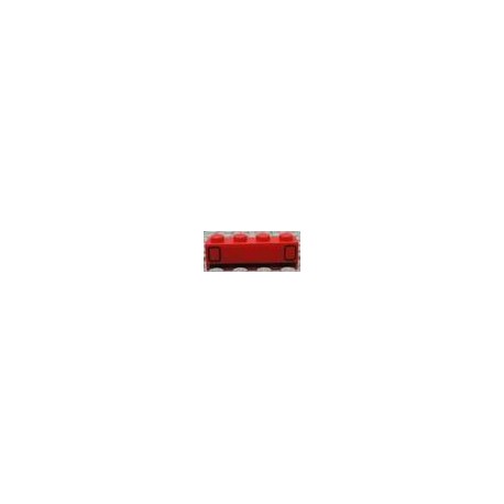 LEGO 3010p09 Brick 1 x 4 with Basic Car Taillights Pattern
