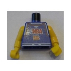 LEGO 973px339 Minifig Torso with Jersey with NBA Logo and 5 Pattern Front and Back