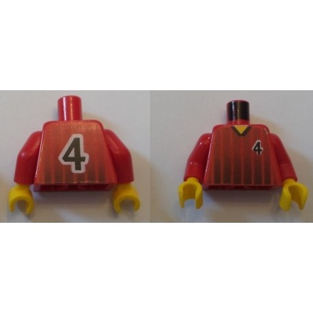 LEGO 973px220 Minifig Torso with Black Fading Stripes and 4 Pattern Front and Back