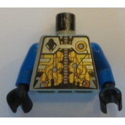 LEGO 973px132c01 Minifig Torso with Silver and Gold Circuitry Pattern