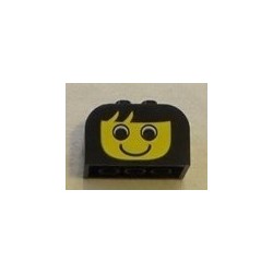 LEGO 4744p01 Brick 2 x 4 x 2 with Curved Top with Plain Face Pattern
