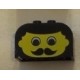 LEGO 4744p03 Brick 2 x 4 x 2 with Curved Top with FaceMoustache Pattern