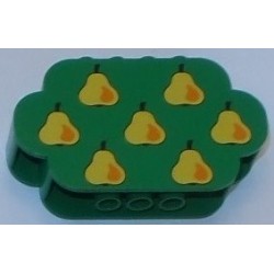 LEGO 6214px1 Brick 2 x 8 x 4 with Curved Ends with 7 Pears Pattern
