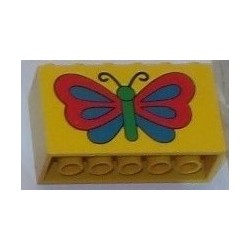 LEGO 6213px3 Brick 2 x 6 x 3 with Butterfly Pattern