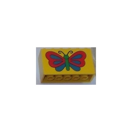 LEGO 6213px3 Brick 2 x 6 x 3 with Butterfly Pattern