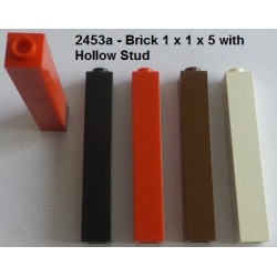 LEGO 2453 ou 2453a Brick 1 x 1 x 5 with Hollow Stud