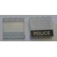 LEGO 4215apx2 Panel 1 x 4 x 3 with Black Bar, White POLICE Text, and White Grille Pattern