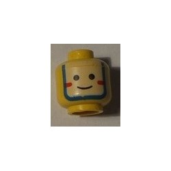 LEGO 3626bp3k Minifig Head with Islander White_Blue Painted Face Pattern