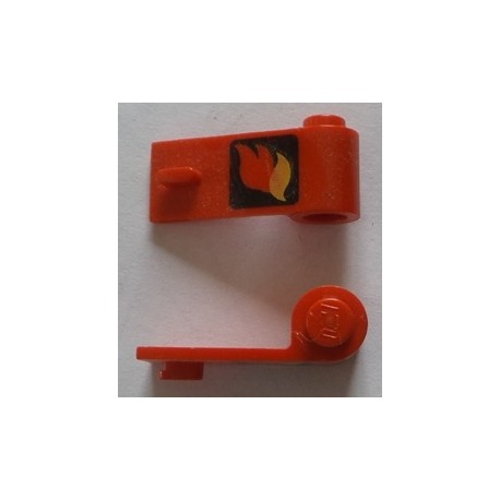 LEGO 3821p09 Door 1 x 3 x 1 Right with Fire Logo Pattern
