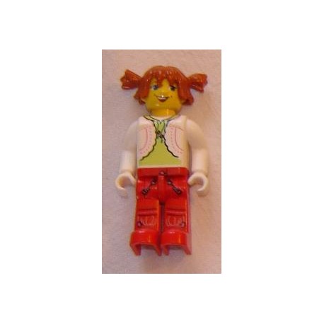 LEGO x273cx4 Creator Figure Tina with Lime Shirt, Red Pants, and DkOrange Hair