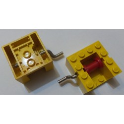 LEGO x378c01 Winch 4 x 4 x 2 with Metal Handle and Red Drum
