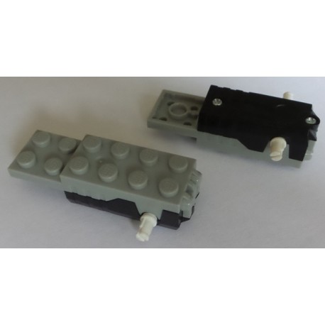 LEGO 41858cx1 Motor Pull Back Type 1 2 x 6 x 1 & 1/3 with Black Base and White Axle