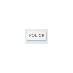 LEGO 3069bp18 Tile 1 x 2 with Thin Black POLICE Pattern
