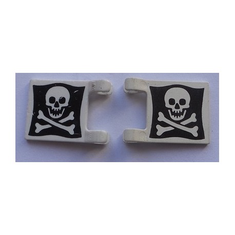 LEGO 2335p30 Flag 2 x 2 with Jolly Roger Pattern