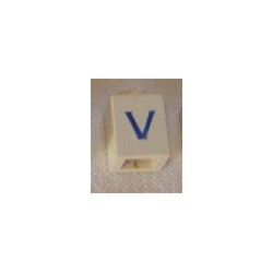 LEGO 3005ptv Brick 1 x 1 with Blue V Pattern