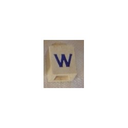 LEGO 3005ptw Brick 1 x 1 with Blue W Pattern