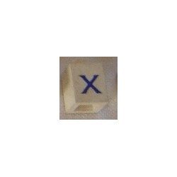 LEGO 3005ptx Brick 1 x 1 with Blue X Pattern