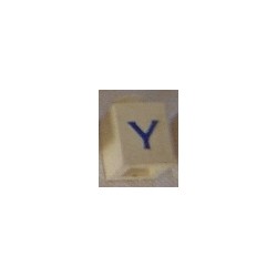 LEGO 3005pty Brick 1 x 1 with Blue Y Pattern