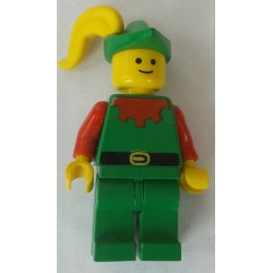 LEGO cas138 Forestman - Red, Green Hat, Yellow Plume