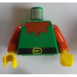 LEGO 973p48 Minifig Torso with Forestman Maroon Collar Pattern