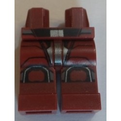LEGO 970c00pr0470 Legs and Hips with Sith Trooper Armour and Silver and Black Knee-Pads Print