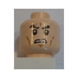 LEGO 3626cpr1149 Minifig Head, Eyebrows, Cheek, Chin and Forehead Dimple Print [Hollow Stud]